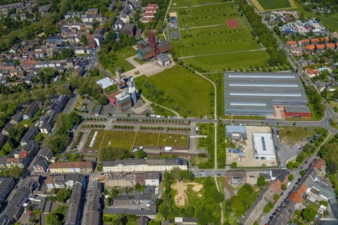 Aerial view, Bismarck shopping centre, Bismarckstraße Nord/Consol, retail centre,