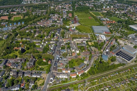 Aerial view, Bismarck shopping centre, Bismarckstraße Nord/Consol, retail centre,