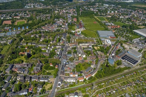 Aerial view, Bismarck shopping centre, Bismarckstraße Nord/Consol, retail centre,