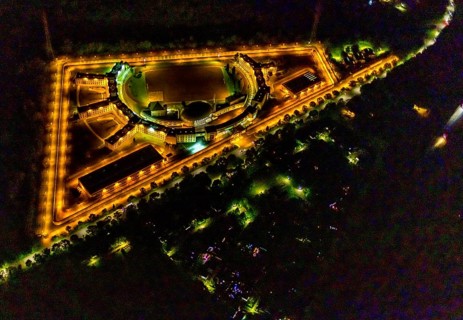 Aerial view, Gelsenkirchen Prison, JVA Feldmark, Gelsenkirchen, Ruhr area, North Rhine-Westphalia,