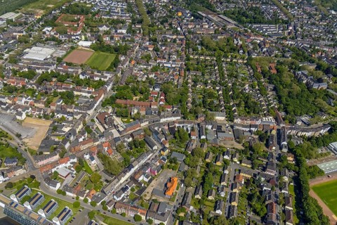 Aerial view, supplementary location retail centre, Bochumer Straße, Wissenschaftspark Gelsenkirchen