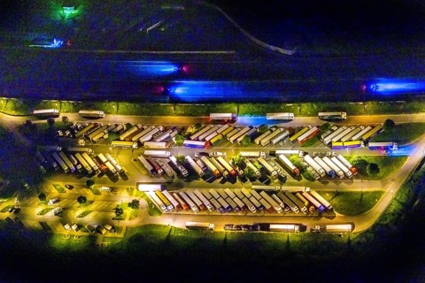 Aerial photo, motorway service area Resser Mark, Resse, Gelsenkirchen, Ruhr area, North