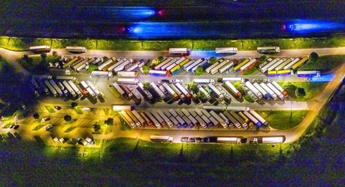 Aerial photo, motorway service area Resser Mark, Resse, Gelsenkirchen, Ruhr area, North