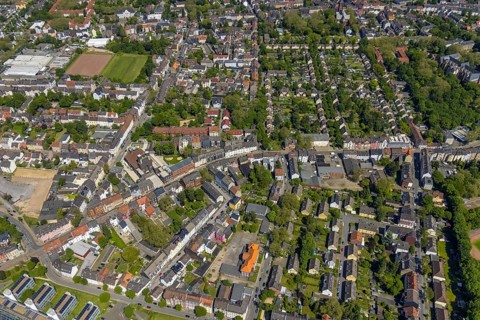 Aerial view, supplementary location retail centre, Bochumer Straße, Wissenschaftspark Gelsenkirchen