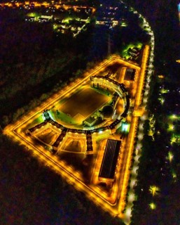 Aerial view, Gelsenkirchen Prison, JVA Feldmark, Gelsenkirchen, Ruhr area, North Rhine-Westphalia,
