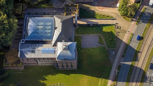 Aerial photo, Horst Castle Adventure Museum in the Horst district of Gelsenkirchen, Ruhr area,