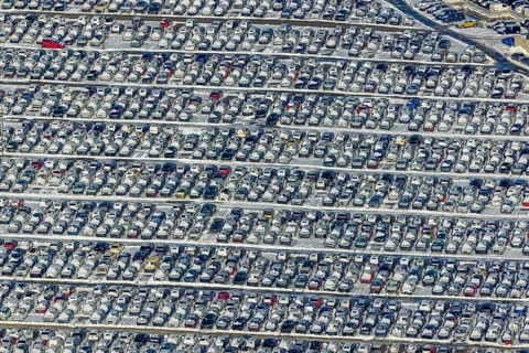 Aerial photo, CAT Automobillogistik Essen, Essen-Altenessen, Essen, Ruhr area, North