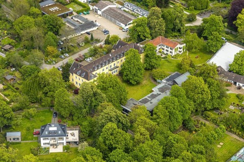 Aerial view, Grugapark, Botanical Garden of the University of Duisburg / Essen, Horticultural