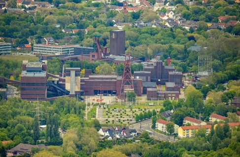Aerial view, UNESCO World Heritage Zollverein, Essen-Stoppenberg, Essen, Ruhr area, North