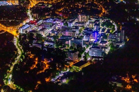 Aerial photograph, University Hospital Essen, Essen-Holsterhausen, Essen, Ruhr area, North