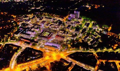 Aerial photograph, University Hospital Essen, Essen-Holsterhausen, Essen, Ruhr area, North