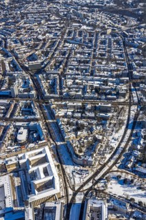 Aerial view, residential area Zweigertstraße, Martinstraße, Rüttenscheider Stern,