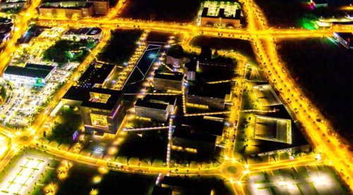 Aerial view, thyssenkrupp Quarter, Altendorf, Essen, Ruhr area, North Rhine-Westphalia, Germany,