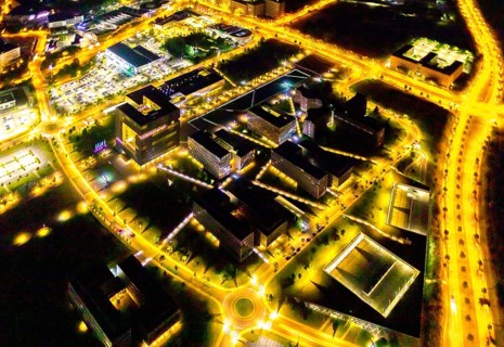 Aerial view, thyssenkrupp Quarter, Altendorf, Essen, Ruhr area, North Rhine-Westphalia, Germany,