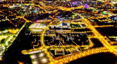 Aerial view, thyssenkrupp Quarter, Altendorf, Essen, Ruhr area, North Rhine-Westphalia, Germany,