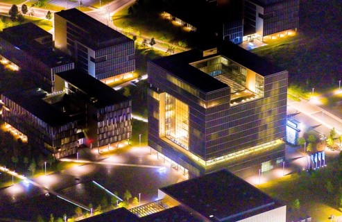 Aerial view, thyssenkrupp Quarter, Altendorf, Essen, Ruhr area, North Rhine-Westphalia, Germany,