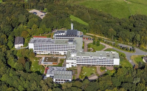Aerial view, Königsfeld Rehabilitation Clinic in the Windgarten district of Ennepetal, Ruhr area,