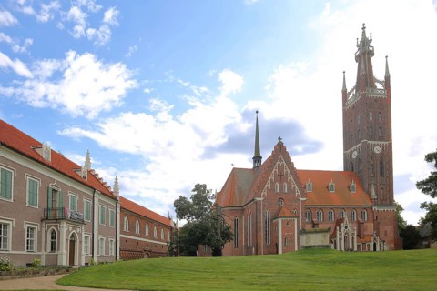 Grey House - House of the Princess and neo-Gothic St. Peter's Church with Bible Tower, UNESCO,
