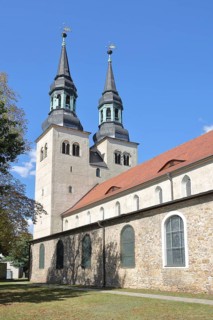 Early Gothic St Jakobi Church with twin towers, Schönebeck, Saxony-Anhalt, Germany