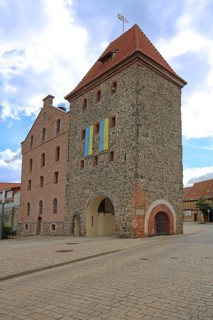 Historic Stendal Tower, Town Tower, Gate Tower, Haldensleben, Saxony-Anhalt, Germany