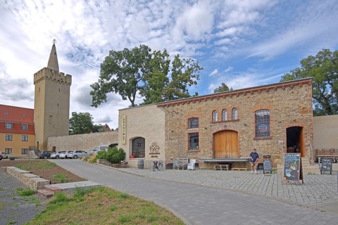 Gothic raven defence tower and defence tower, built in 1442, part of the former town