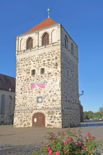 Historic Dicker Turm, town tower, Zerbst, Fläming, Saxony-Anhalt, Germany