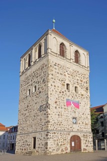Historic Dicker Turm, town tower, Zerbst, Fläming, Saxony-Anhalt, Germany