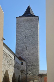 Historic witches' tower, town tower, Calbe, Saxony-Anhalt, Germany