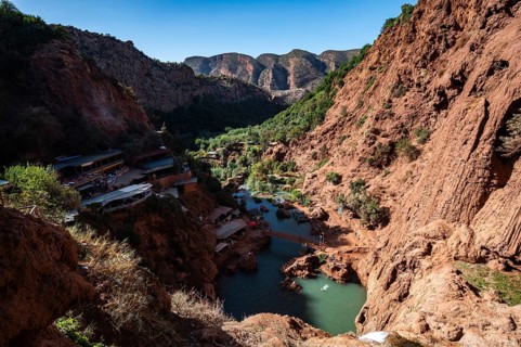 Beautifull cascades of waterfall Ouzoud in Morocco
