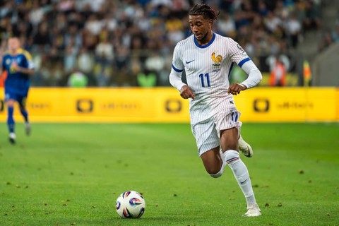 WROCLAW, POLAND - SEPTEMBER 5, 2025: Qualifications for FIFA 2026. Football match Ukraine vs France