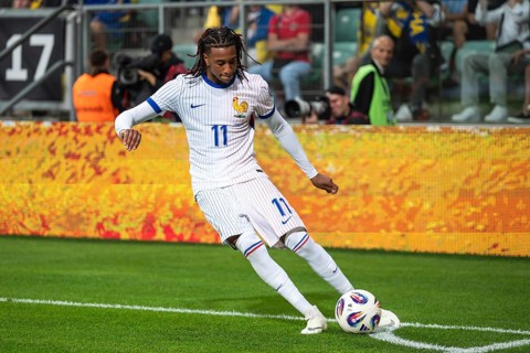 WROCLAW, POLAND - SEPTEMBER 5, 2025: Qualifications for FIFA 2026. Football match Ukraine vs France