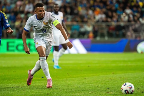 WROCLAW, POLAND - SEPTEMBER 5, 2025: Qualifications for FIFA 2026. Football match Ukraine vs France