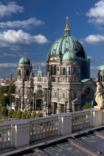 Berlin Cathedral, view from the Humboldt Forum, Berlin, Germany, 08.09.2025 < english> Berlin
