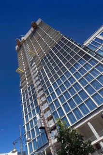 Commerz Real Tower, construction site, Alexanderplatz, Mitte, Berlin, Germany, 11.09.2025 <