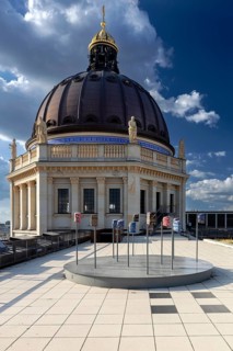 Berlin Palace with Humboldt Forum, art installation, The Cosmos - Things Fall Apart by Emeka Ogboh,