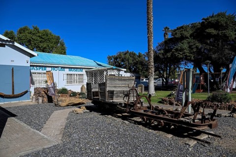 Jasper House Museum, exterior view, Oranjemund, diamond restricted area, Karas region, Namibia