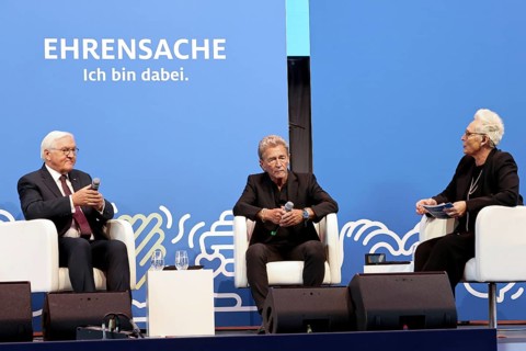 Federal President Frank-Walter Steinmeier, Peter Maffay, Bärbel shepherd - Federal President's
