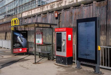 Hvv ferry station at Dockland, fishing harbour, Hamburg, Germany