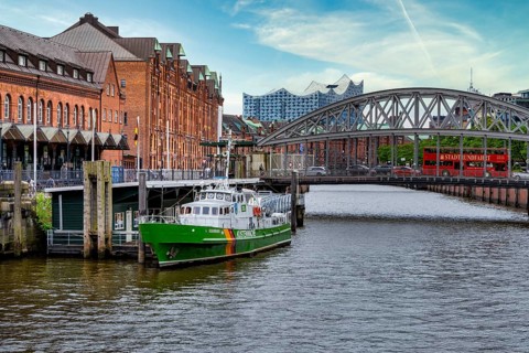 Customs museum in Hamburg's Speicherstadt warehouse district, coastguard station, Hamburg, Germany