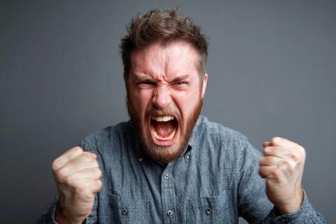 Negative emotion of anger and being displeased and frustrated, AI generated