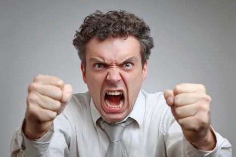 Negative emotion of anger and being displeased and frustrated, AI generated