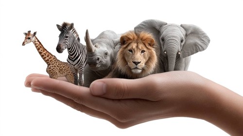 Concept of wildlife preservation and nature conservation in the age of AI and sustainable