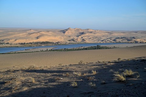 Landscape along the Oranje River, near Oranjemund, Karas Region, Namibia