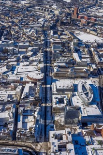 Aerial view, Landesarchiv North Rhine-Westphalia Abteilung Rheinland, Königstraße, brownfield