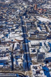 Aerial view, Landesarchiv North Rhine-Westphalia Abteilung Rheinland, Königstraße, brownfield