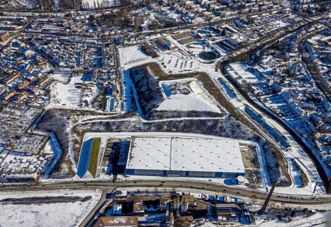 Aerial view, Tiger & Turtle - Magic Mountain, artwork, Wanheim-Angerhausen, Duisburg, Ruhr area,