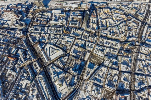 Aerial view, city centre, Wallring, Thier-Galerie, city, Dortmund, Ruhr area, North