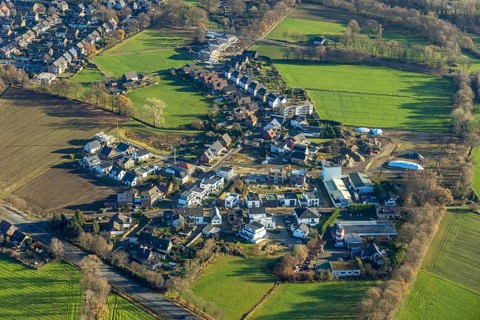 Aerial view of a construction site with residential development Auf dem Beerenkamp /
