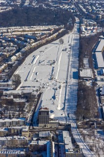Aerial view, construction site Kronprinzenviertel for new residential area, Westfalendamm,