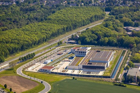 Aerial photo, Deutsche Federal Bank, Schüren, Dortmund, Ruhr area, North Rhine-Westphalia, Germany,
